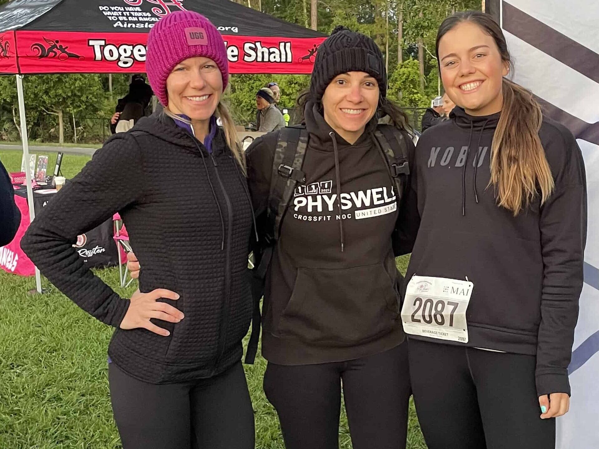 Three Floyd Lee employees participate in the Apryle Showers Run/Ruck